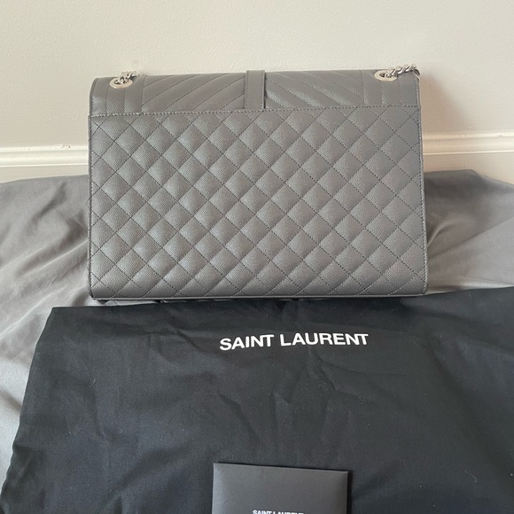 YSL Triquilt Envelope Bag in Size Large - Picture 4 of 8